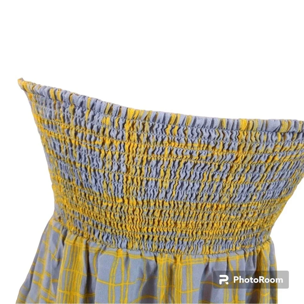Anthropologie Blue and Yellow Maxi Dress - Picture 8 of 9